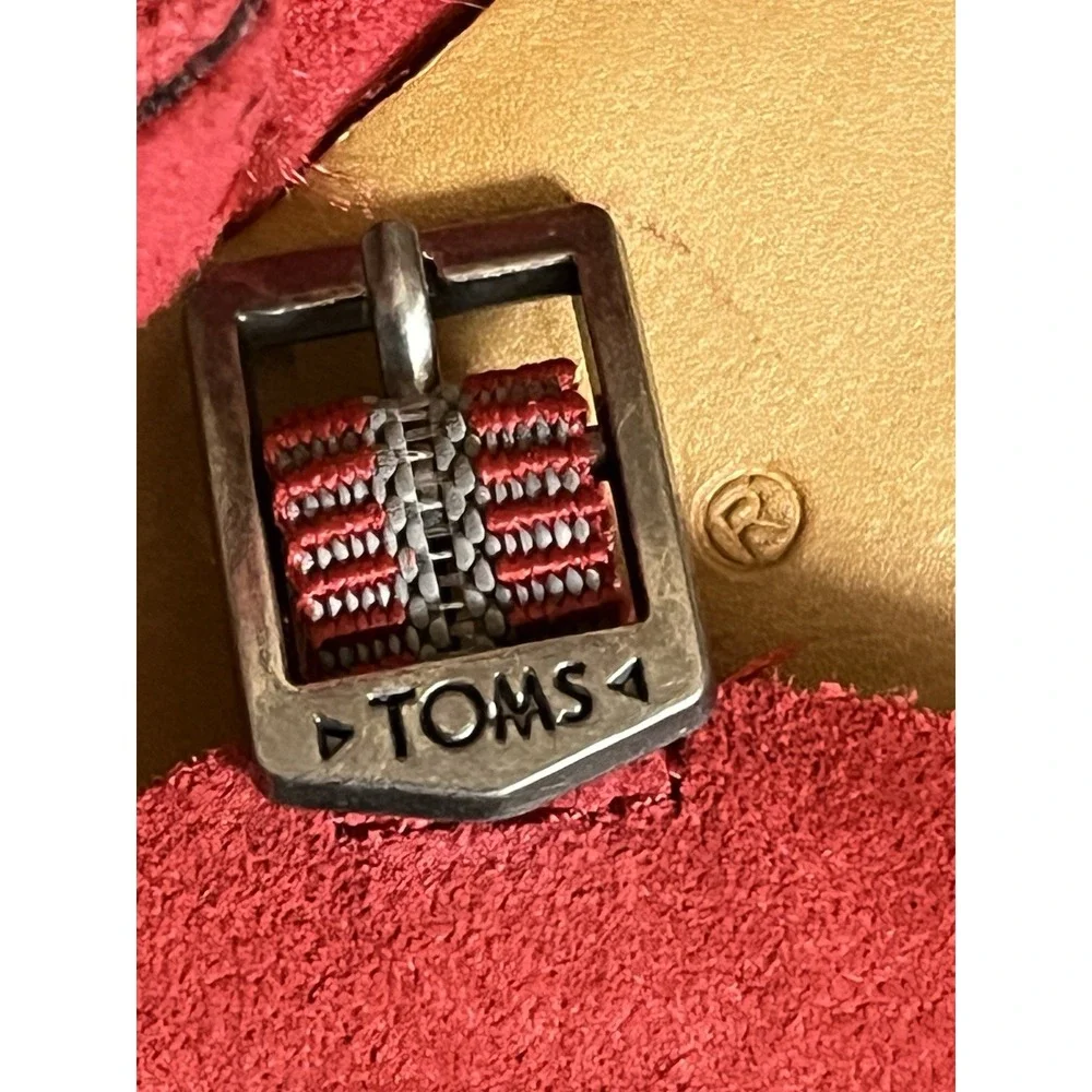 Toms‎ Women's Red Suede Lexie Sandal Slingback Strappy Sandals 8.5